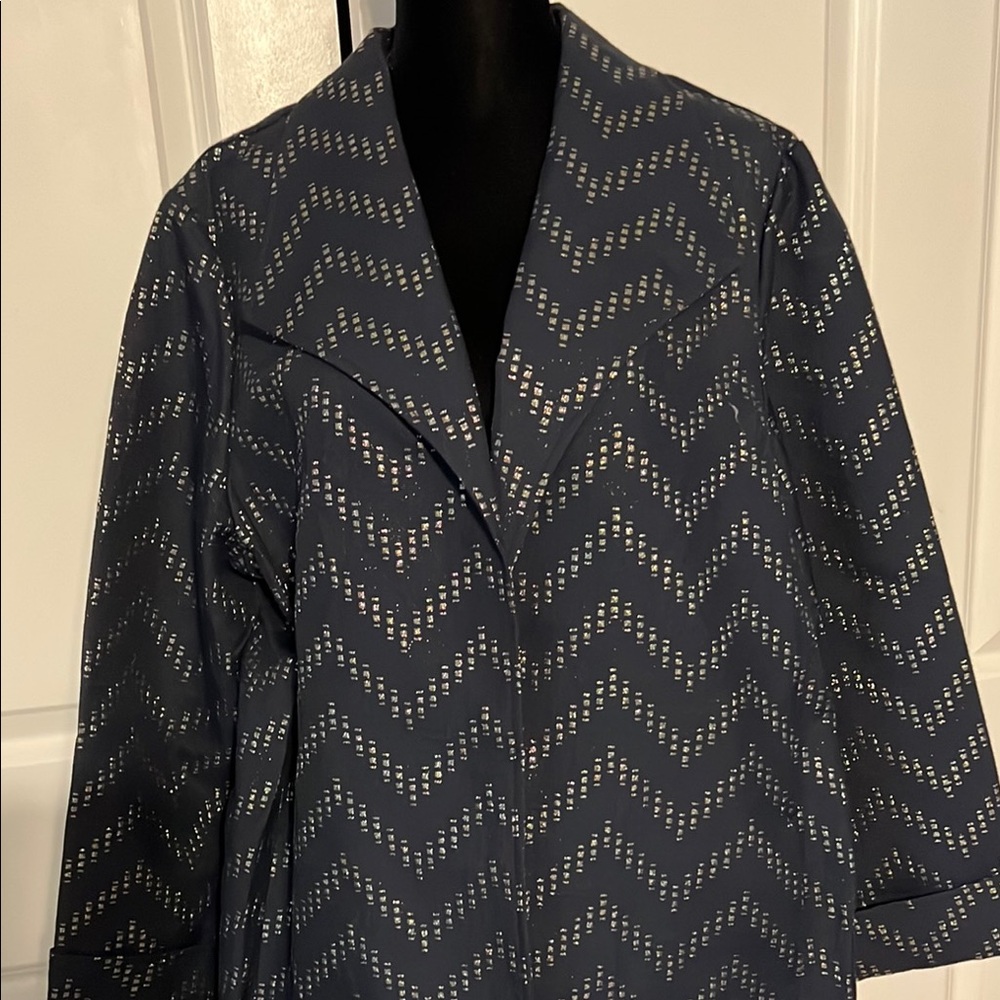 Chico's Navy Blazer with Pattern
